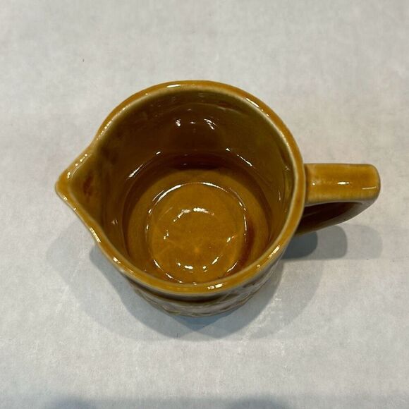 VTG Ceramic Measuring Cups 1/2 & 1 Cup Stamped JAPAN Brown Tan Fruit Apples Pear - Picture 8 of 9